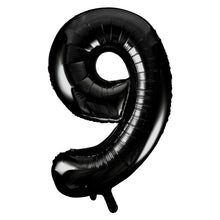 Load image into Gallery viewer, Black Number 9 Shaped Foil Balloon 34"