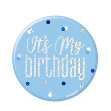 Load image into Gallery viewer, Glitz Blue & Silver Birthday Badge "It's My Birthday"