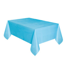 Load image into Gallery viewer, Powder Blue Solid Rectangular Plastic Table Cover, 54"x108"