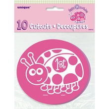 Load image into Gallery viewer, 1st Birthday Ladbug, Cutouts (10ct)