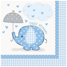 Load image into Gallery viewer, Umbrellaphants Blue Luncheon Napkins - 16ct
