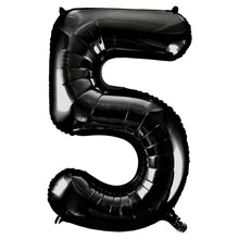Load image into Gallery viewer, Black Number 5 Shaped Foil Balloon 34"