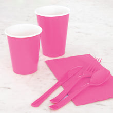 Load image into Gallery viewer, Hot Pink Solid 9oz FSC Paper Cups, 14ct