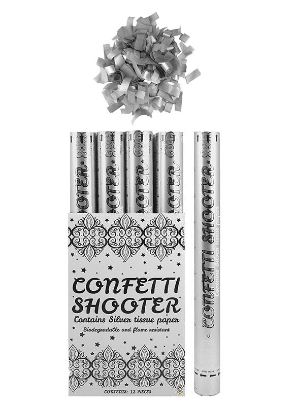 Confetti Cannon, Silver Biodegradable Tissue Paper PartyTime Malta