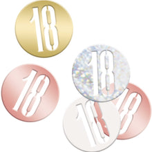 Load image into Gallery viewer, Birthday Rose Gold Glitz Number 18 Confetti, .5oz