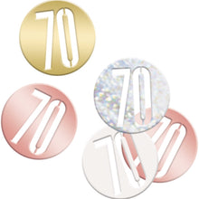 Load image into Gallery viewer, Birthday Rose Gold Glitz Number 70 Confetti, .5oz