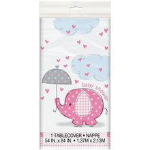 Load image into Gallery viewer, Umbrellaphants Pink Rectangular Plastic Table Cover - 54"x84"