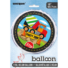 Load image into Gallery viewer, Construction Party Round Foil Balloon 18"