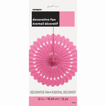 Load image into Gallery viewer, Hot Pink 16&quot; Tissue Paper Fan
