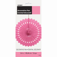 Load image into Gallery viewer, Hot Pink 16" Tissue Paper Fan