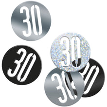 Load image into Gallery viewer, Birthday Black Glitz Number 30 Confetti, .5oz