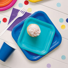 Load image into Gallery viewer, Royal Blue Solid FSC Square 9" Dinner Plates, 14ct