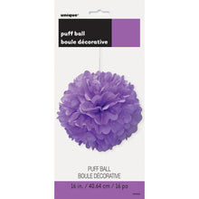 Load image into Gallery viewer, Lavender 16" Hanging Tissue Pom Pom