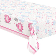Load image into Gallery viewer, Umbrellaphants Pink Rectangular Plastic Table Cover - 54"x84"
