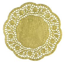 Load image into Gallery viewer, Gold Paper doilies 8.25in - 4pcs

