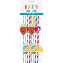 Load image into Gallery viewer, Fruit Paper Straws: Pack of 8
