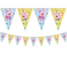 Load image into Gallery viewer, Peppa Triangle Flag Banner (9 Flags)
