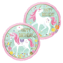 Load image into Gallery viewer, Magical Unicorn &#39;Happy Birthday&#39; Balloon - 18&quot; Foil
