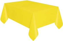 Load image into Gallery viewer, Yellow Solid Rectangular Plastic Table Cover, 54&quot;x108&quot;
