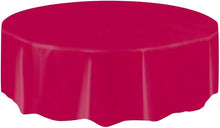Load image into Gallery viewer, Burgandy Round Plastic Tablecover - 84"
