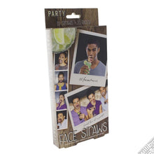Load image into Gallery viewer, Quirky Party Face Straw Toppers - 10 Party Straws
