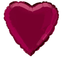 Load image into Gallery viewer, 18&quot; Foil Burgundy Heart Balloon:

