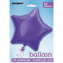 Load image into Gallery viewer, Solid Star Foil Balloon 20&quot; - Deep Purple
