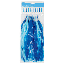 Load image into Gallery viewer, 9ft Plastic Blue Tassel Garland
