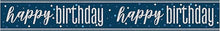 Load image into Gallery viewer, "Happy Birthday" Glitz Blue &amp; Silver Foil Banner (9ft)
