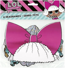 Load image into Gallery viewer, Multicolor LOL Surprise Paper Headbands With Elastic - 4ct
