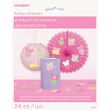 Load image into Gallery viewer, Baby Shower, Pink Embellishments (24ct)
