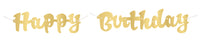 Load image into Gallery viewer, Golden Script Happy Birthday Banner
