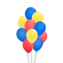 Load image into Gallery viewer, Primary Colours Balloon Bunch - Bouquet of 10
