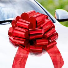Load image into Gallery viewer, Red Foiled Giant Car Bow, 18&quot;
