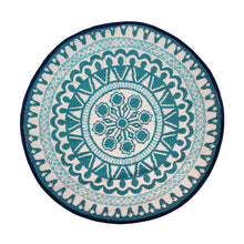 Load image into Gallery viewer, Souk Blue Round Outdoor Rug
