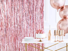 Load image into Gallery viewer, Rose Gold Shimmer Curtain Backdrop
