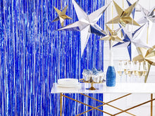 Load image into Gallery viewer, Blue Shimmer Curtain Backdrop
