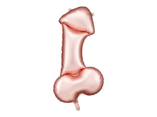 Load image into Gallery viewer, Rose Gold Penis Foil Balloon - 18&quot; x 35&quot;
