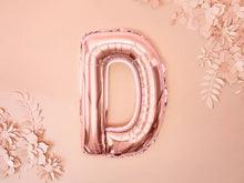 Load image into Gallery viewer, Rose Gold Foil balloon Letter &#39;&#39;D&#39;&#39;
