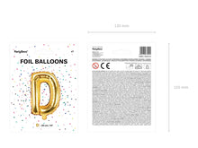 Load image into Gallery viewer, Gold Foil balloon Letter ''D''
