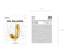 Load image into Gallery viewer, Gold Foil balloon Letter ''J''
