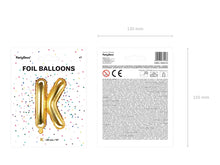 Load image into Gallery viewer, Gold Foil balloon Letter ''K'
