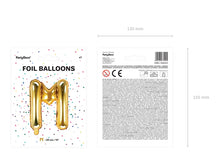 Load image into Gallery viewer, Gold Foil balloon Letter ''M'
