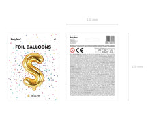Load image into Gallery viewer, Gold Foil balloon Letter ''S''
