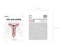 Load image into Gallery viewer, Rose Gold Foil balloon Letter ''T''

