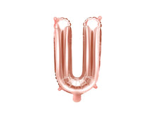 Load image into Gallery viewer, Rose Gold Foil balloon Letter ''U''
