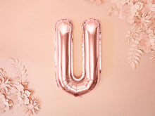 Load image into Gallery viewer, Rose Gold Foil balloon Letter ''U''
