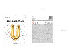 Load image into Gallery viewer, Gold Foil balloon Letter ''U''
