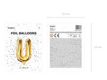 Load image into Gallery viewer, Gold Foil balloon Letter &#39;&#39;U&#39;&#39;
