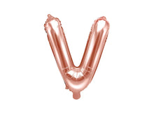 Load image into Gallery viewer, Rose Gold Foil balloon Letter &#39;&#39;V&#39;
